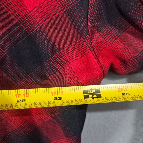 J. Jill 2X Scoop-Neck Oversized Tunic Supima Cotton Checkered Camping Fall - Picture 5 of 6